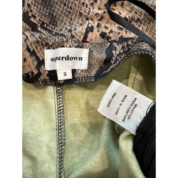 Superdown Donna Faux Leather Pants in Snake Print Size S - Picture 5 of 5